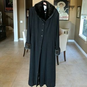 Apart Impressions full length wool and mink coat